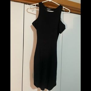 Black dress with open sleeve